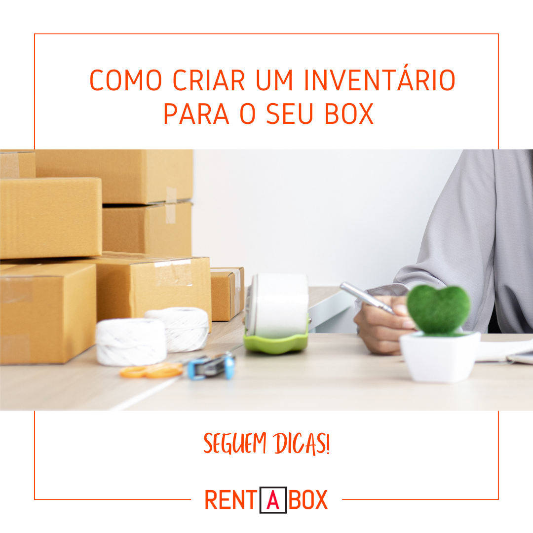 inventário para sua unidade de armazenamento
